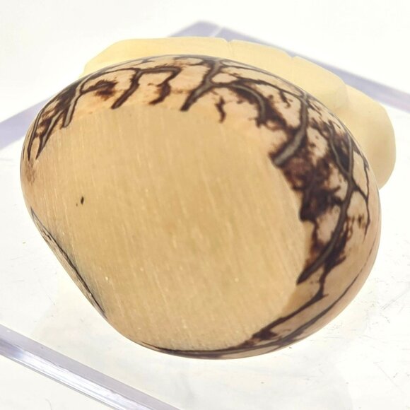 Hand-Carved Duck Figurine Tagua Nut Netsuke Style Animal on Base JE286 - Picture 5 of 5